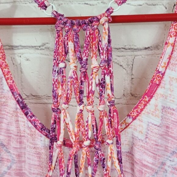 Maurices Pink Strappy Tank Top Super Soft Women's Small Sleeveless Loose Tee - Picture 6 of 11